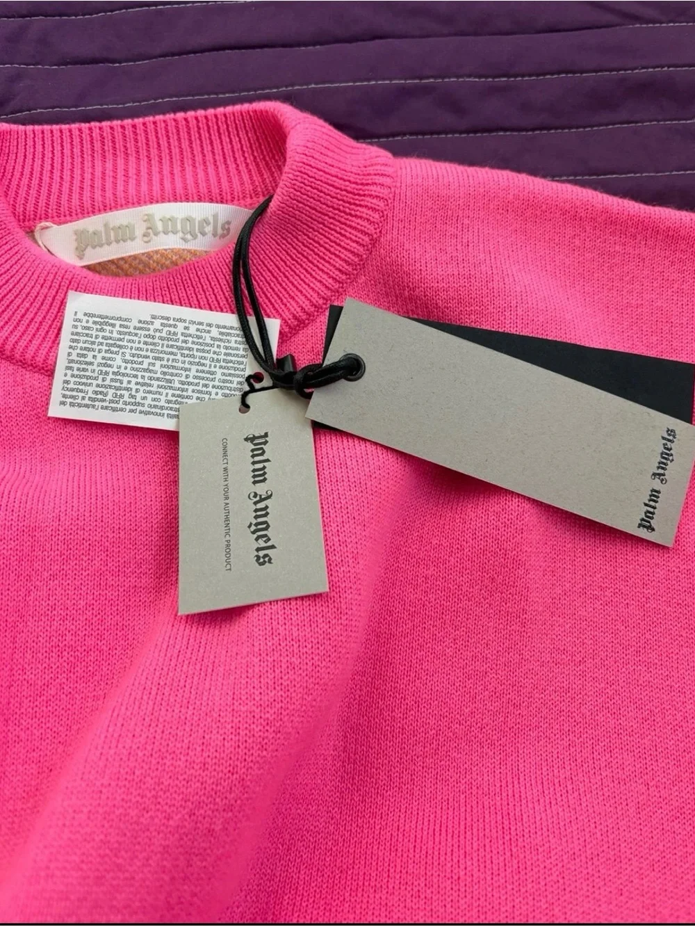 Palm Angels Neon Palm Knit Sweater XS